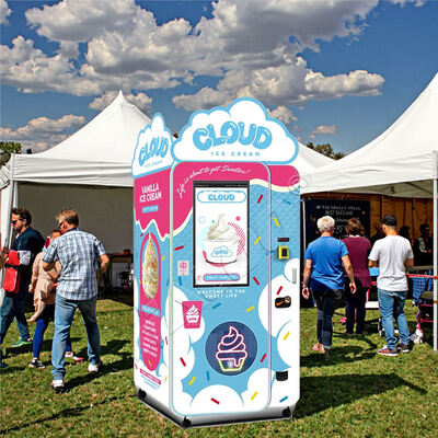 হ্যালো আইসক্রিম ভেন্ডিং মেশিন, টপ লাইট বক্স এবং ওয়ার্ম গিয়ার রিডিউসার সহ, ব্রাজিল থেকে আমদানি করা এমব্রাকো ১.৫পি কম্প্রেসার