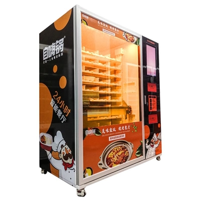 একক মাইক্রোওয়েভ সহ 3800W স্বয়ংক্রিয় ফাস্ট ফুড ভেন্ডিং মেশিন