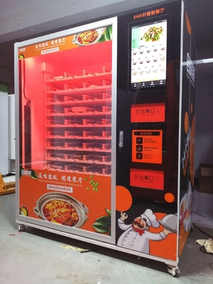 একক মাইক্রোওয়েভ সহ 3800W স্বয়ংক্রিয় ফাস্ট ফুড ভেন্ডিং মেশিন